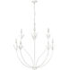 Primrose 8 Light 40.5 inch Textured White Chandelier Ceiling Light